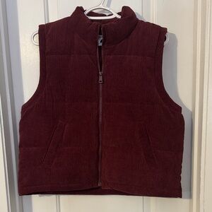 Maurices Maroon Corduroy Vest